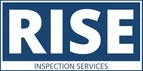 RISE Inspection Services logo in blue and white, with large white “RISE” text above smaller “INSPECTION SERVICES.”